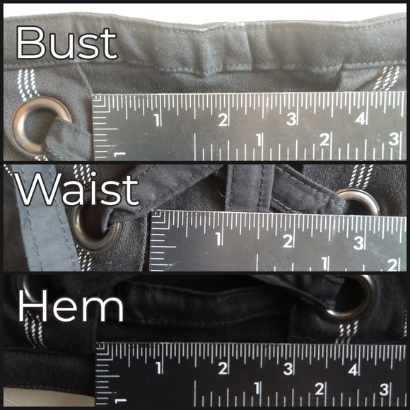 ❌SOLD Tripp Corset Striped XL Mall Goth Gothic Emo Punk Metal Rocker Pinup - Picture 9 of 9